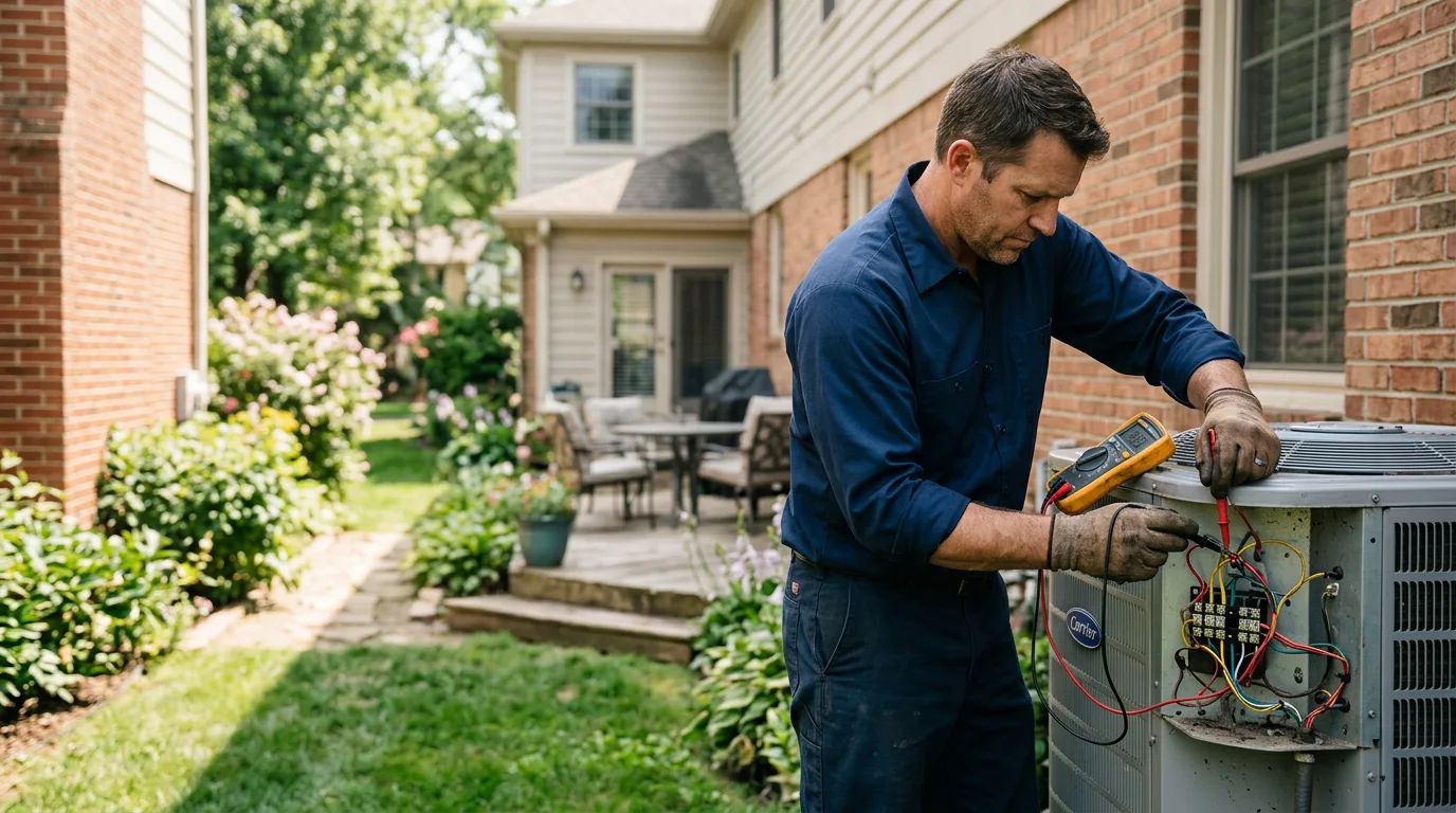 HVAC technician working near Lake Saint Louis, MO